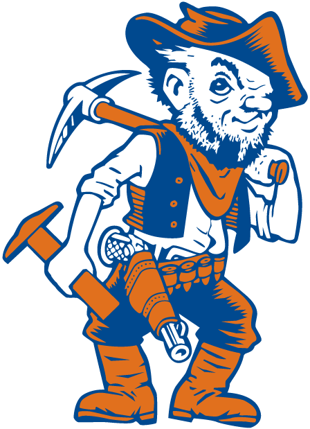 UTEP Miners 0-1991 Mascot Logo iron on transfers for fabric